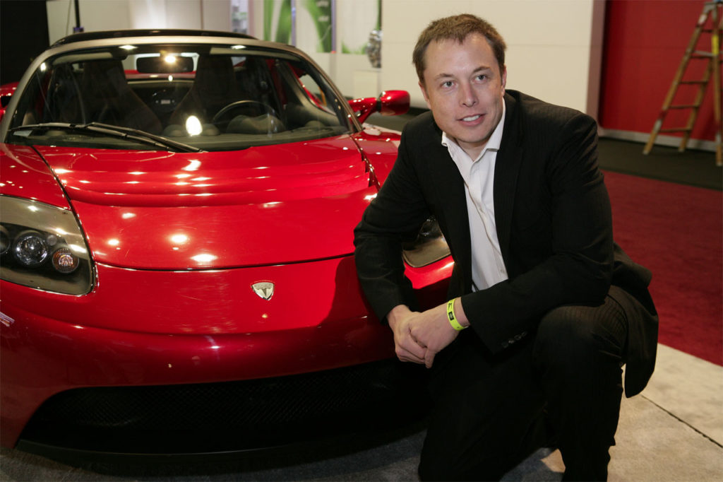 Elon musk tesla Roadster