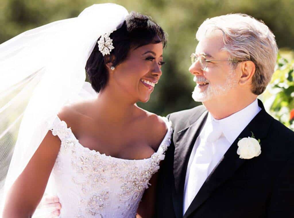 George lucus wedding with Mellody Hobson