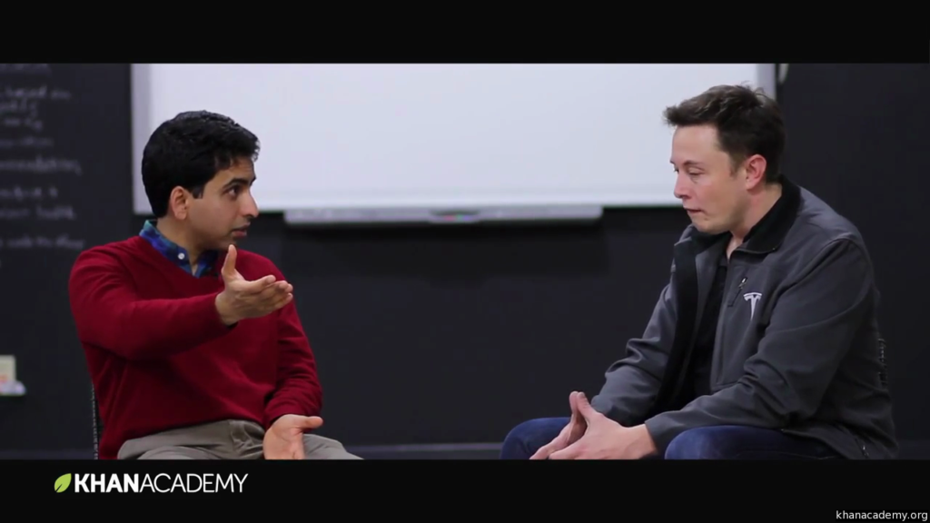Elon musk sal khan academy